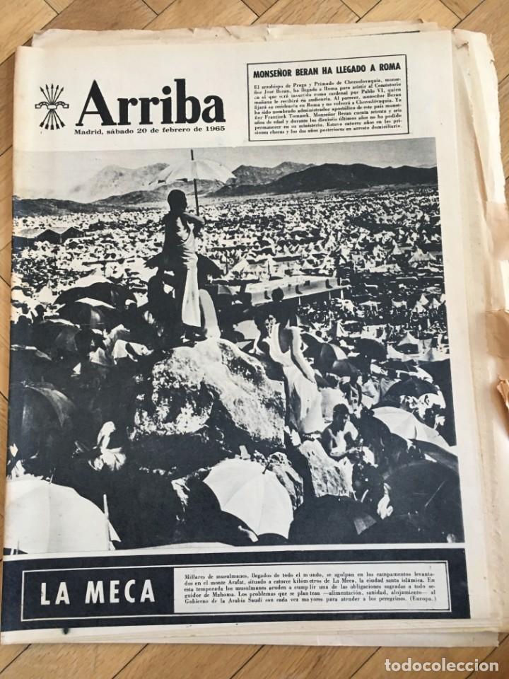 Collectionnisme de Revues et Journaux: ARRIBA (20-2-65) MONSE&Ntilde;OR BERAN ROMA PUNTA DEL MILAGRO GRAN VIA MADRID