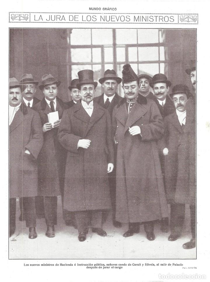 Collectionnisme de Revues et Journaux: 1918 HOJA REVISTA MADRID PALACIO REAL JURA MINISTROS HACIENDA INSTRUCCI&Oacute;N CONDE DE CARALT Y SILVELA