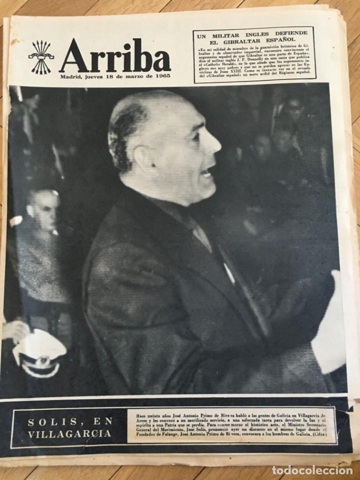 Collezionismo di Riviste e Giornali: ARRIBA (18-3-65) GIBRALTAR EL PARDO XXX ANIVERSARIO FALANGE