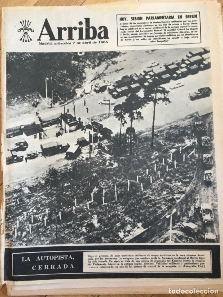 Collezionismo di Riviste e Giornali: ARRIBA (7-4-65)BERLIN CRISTO DEL MAR BENICARLO LIBERACION ALICANTE VIGO WEST HAM ZARAGOZA DERRY CITY