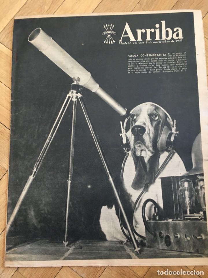 Coleccionismo de revistas y peri&oacute;dicos: ARRIBA(8-11-57)ESPACIO MARA LANE SPUTNIK II ZARAGOZA YOUNG MARTIN PAQUITA RICO JUGUETES J.MANSFIELDS