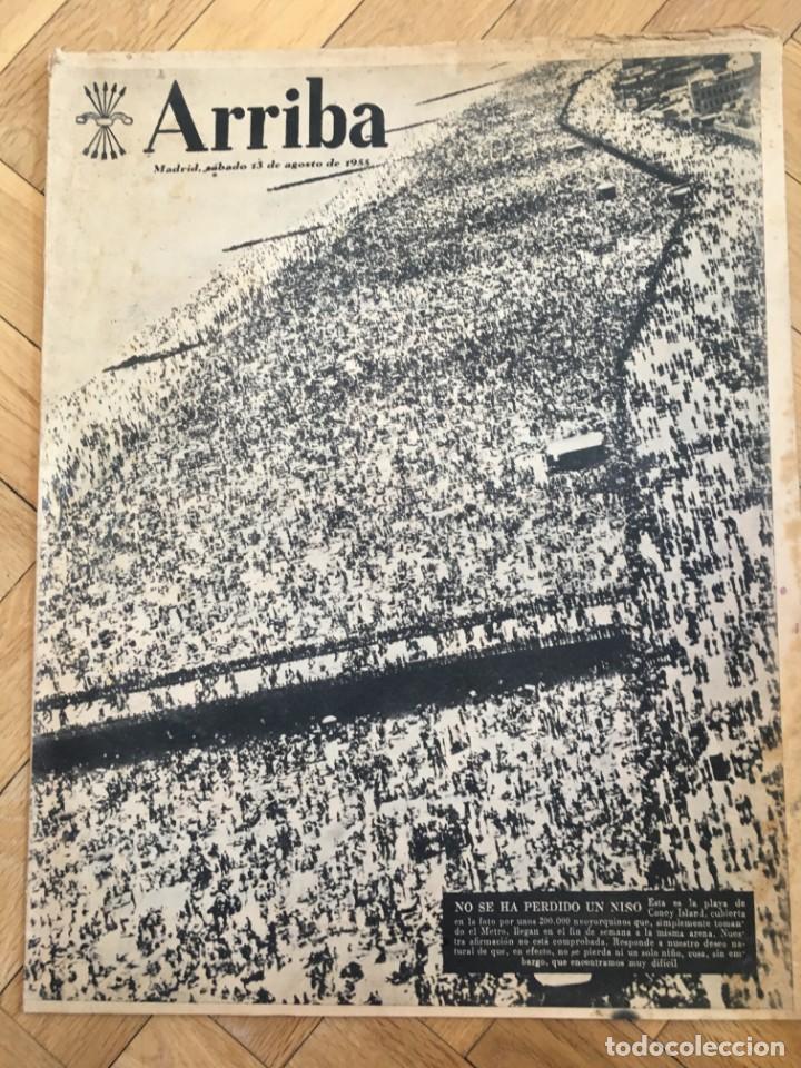 Collezionismo di Riviste e Giornali: ARRIBA (13-8-55) CONEY ISLAND R. MADRID AT. MADRID VALLADOLID LAGUNAS RUIDERA ZURBARAN