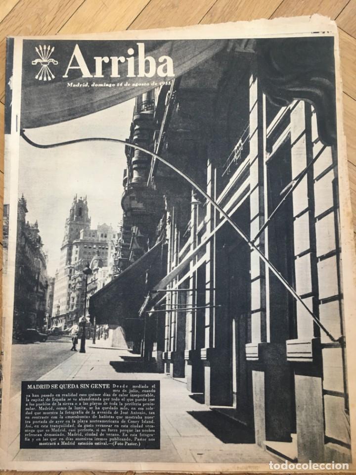 Collezionismo di Riviste e Giornali: ARRIBA (14-8-55) MENENDEZ PELAYO MANUEL BUENO PEPSI COLA MONTES GUADIX GRANADA