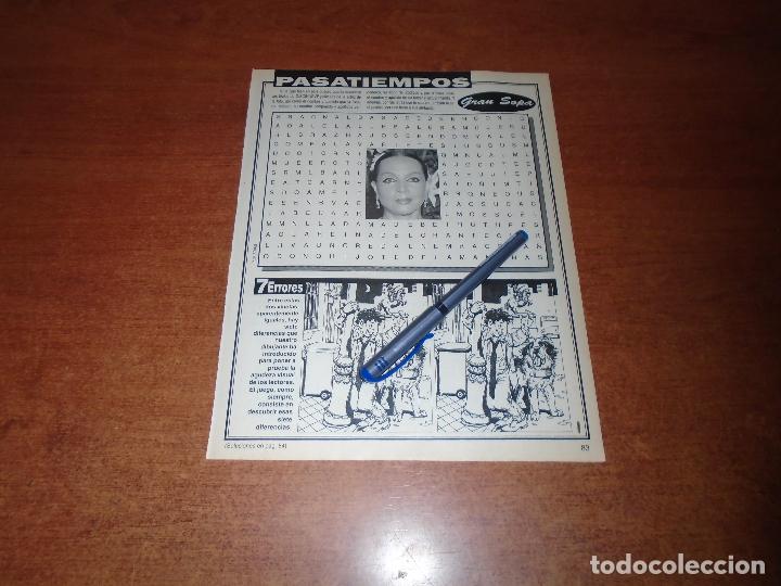 Coleccionismo de revistas y peri&oacute;dicos: RETAL PRENSA 1991: SOPA DE LETRAS CON 19 PEL&Iacute;CULAS DE SARA MONTIEL