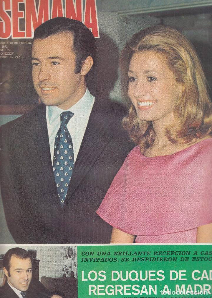 Coleccionismo de Revistas y Peri&oacute;dicos: REVISTA SEMANA N&ordm; 1721 A&Ntilde;O 1973. LOS DUUES DE CADIZ. EL CORDOBES.JACKIE ONASSIS. POSTER:PETER LUPUS.