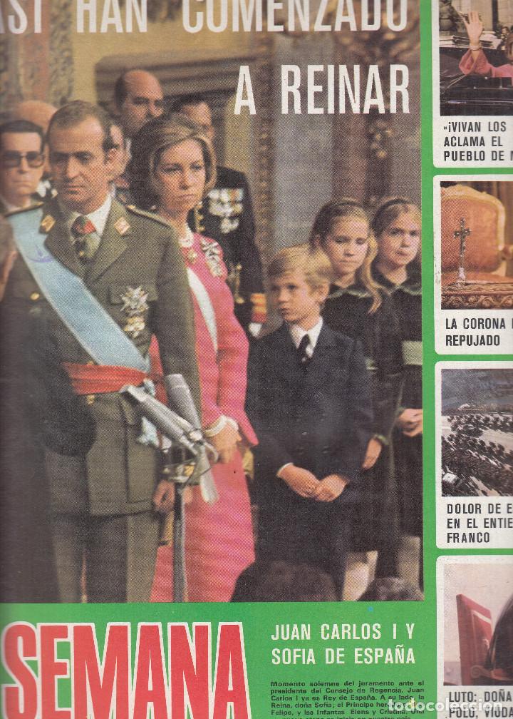Coleccionismo de Revistas y Peri&oacute;dicos: REVISTA SEMANA N&ordm; 1868 A&Ntilde;O 1975. JUAN CARLOS I Y SOFIA DE ESPA&Ntilde;A. ENTIERRO DE FRANCO. CARMEN FRANCO.