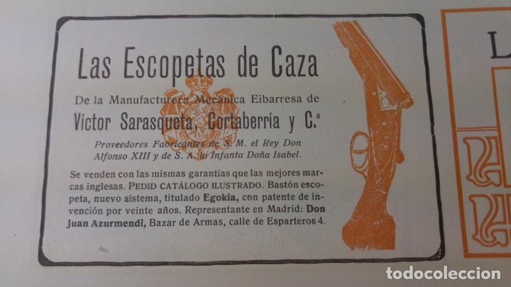Coleccionismo de Revistas y Peri&oacute;dicos: LAS ESCOPETAS DE CAZA VICTOR SARASQUETA CORTABERRIA EIBAR HOJA A&Ntilde;O 1905