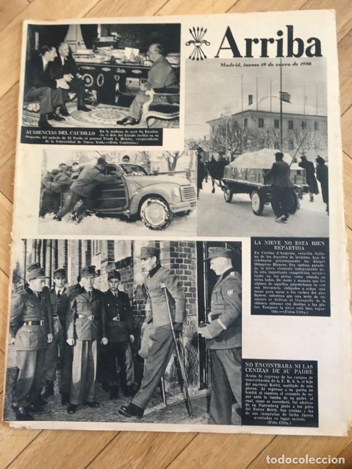 Collezionismo di Riviste e Giornali: ARRIBA (19-1-56) ESPA&Ntilde;A Y LA ONU REAL MADRID SIMMERING RAPID MILAN