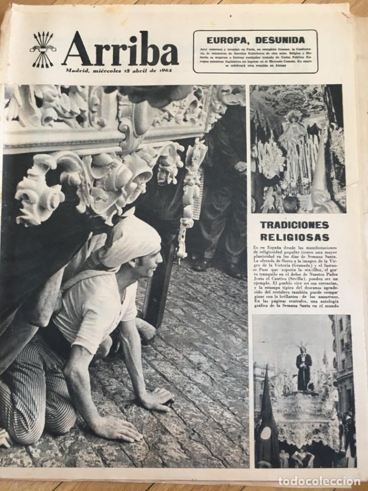 Collezionismo di Riviste e Giornali: ARRIBA (18-4-62) VIRGEN DE LA VICTORIA GRANADA JESUS EL CAUTIVO SEVILLA CRYSTAL PALACE RED STAR