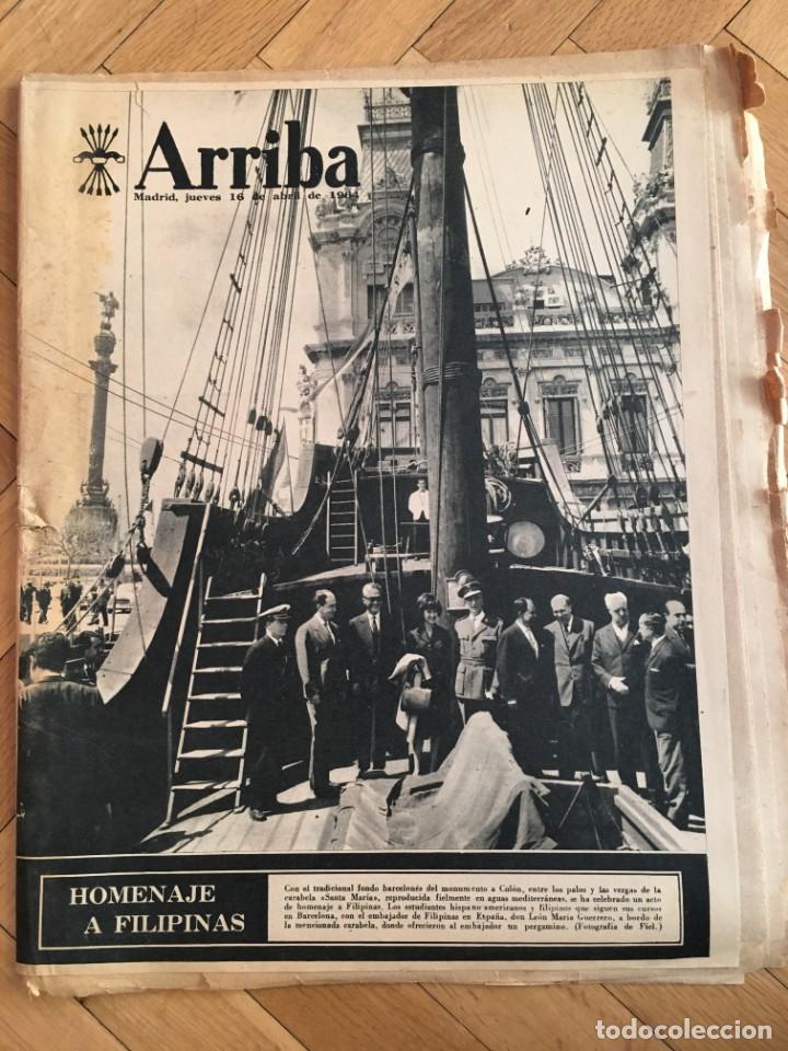 Collezionismo di Riviste e Giornali: ARRIBA(16-4-64)BARCELONA RIO GUADALQUIVIR INTER MILAN DORTMUND CELTIC MTK BUDAPEST SOFIA LOREN GRACE