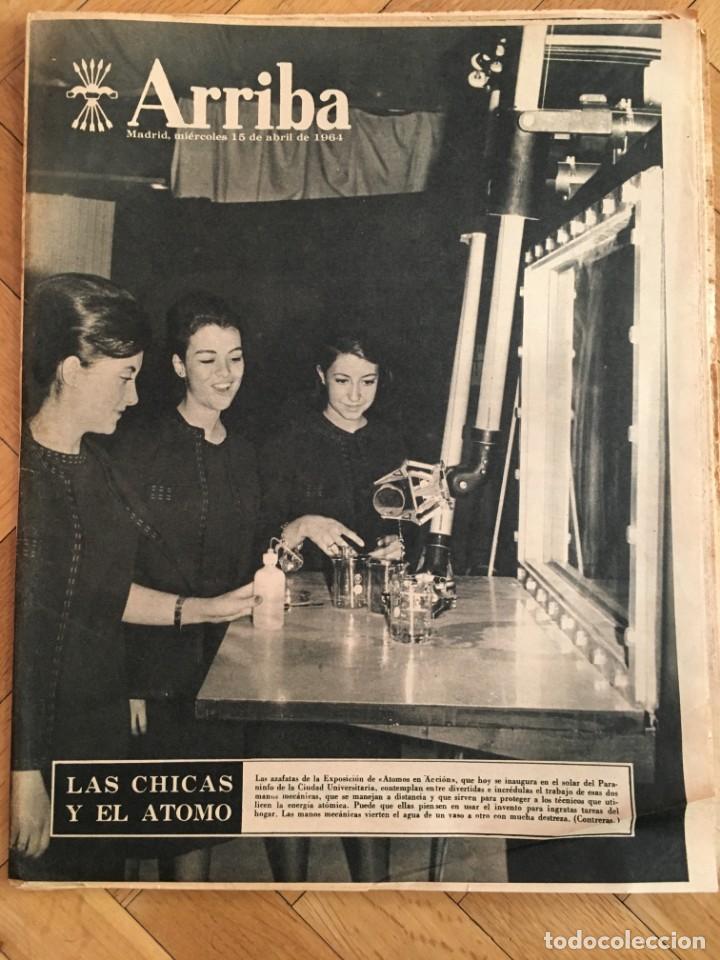 Collezionismo di Riviste e Giornali: ARRIBA (15-4-64) ALMIRANTE CABANIER ATOMOS MURCIA BORUSSIA DORTMUND INTER MILAN OLIVETTI 84