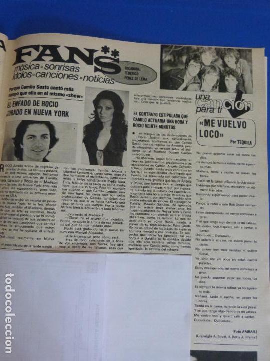 Coleccionismo de Revistas y Peri&oacute;dicos: RECORTE REPORTAJE CLIPPING DE ROCIO JURADO Y CAMILO SESTO REVISTA SEMANA N&ordm; 2073 PAG 95
