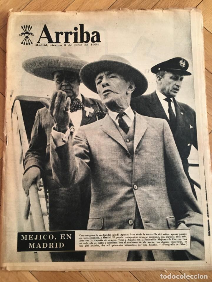 Coleccionismo de Revistas y Peri&oacute;dicos: ARRIBA (5-6-64) AGUSTIN LARA MEXICO IGLESIA SAN AGUSTIN LA LAGUNA PALMAS GRAN CANARIAS CLAY PEGASO
