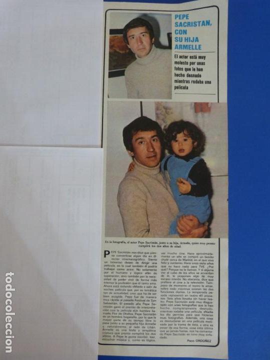 Coleccionismo de Revistas y Peri&oacute;dicos: RECORTE REPORTAJE CLIPPING DE PEPE SACRISTAN Y ARMELLE REVISTA SEMANA N&ordm; 2072 PAG 23