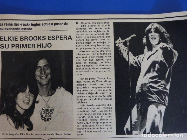 Coleccionismo de Revistas y Peri&oacute;dicos: RECORTE REPORTAJE CLIPPING DE ELKIE BROOKS REVISTA SEMANA N&ordm; 2072 PAG 35