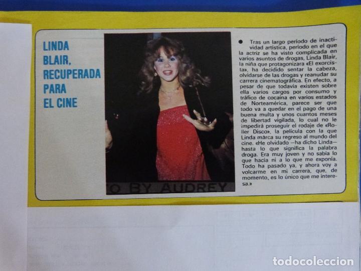 Coleccionismo de Revistas y Peri&oacute;dicos: RECORTE REPORTAJE CLIPPING DE LINDA BLAIR REVISTA SEMANA N&ordm; 2072 PAG 57
