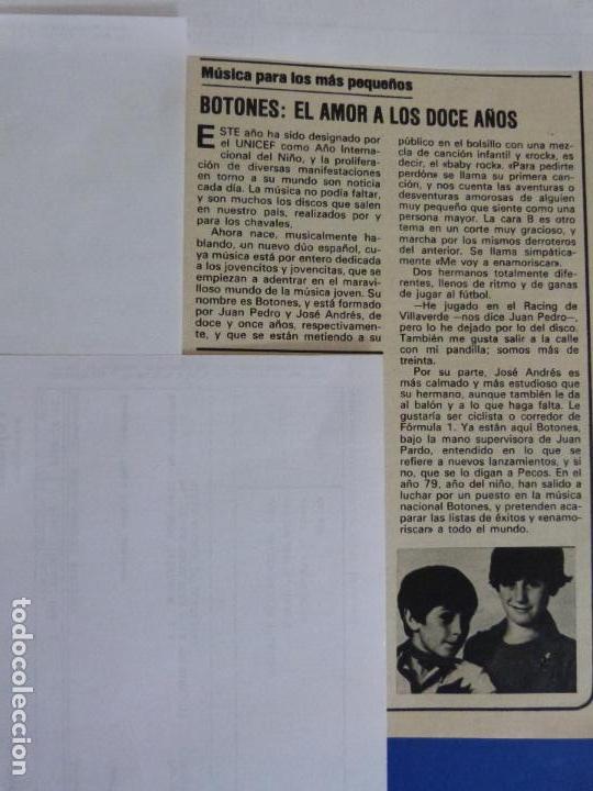 Coleccionismo de Revistas y Peri&oacute;dicos: RECORTE REPORTAJE CLIPPING DE BOTONES JUAN PEDRO Y JOSE ANDRES REVISTA SEMANA N&ordm; 2072 PAG 87
