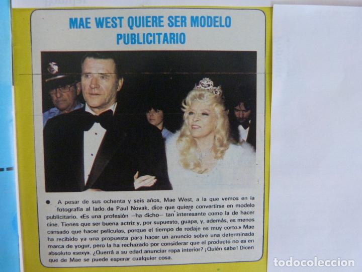Coleccionismo de Revistas y Peri&oacute;dicos: RECORTE REPORTAJE CLIPPING DE MAE WEST REVISTA SEMANA N&ordm; 2072 PAG 57