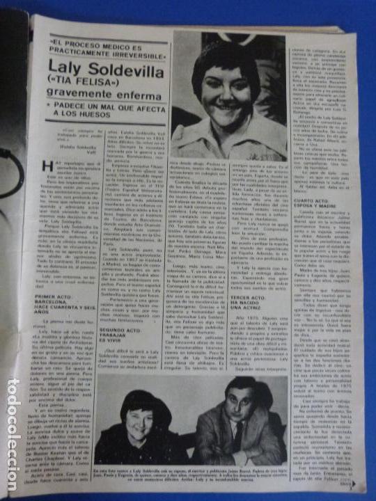 Coleccionismo de Revistas y Peri&oacute;dicos: RECORTE REPORTAJE CLIPPING DE LALY SOLDEVILLA TIA FELISA REVISTA SEMANA N&ordm; 2066 PAG 3-4