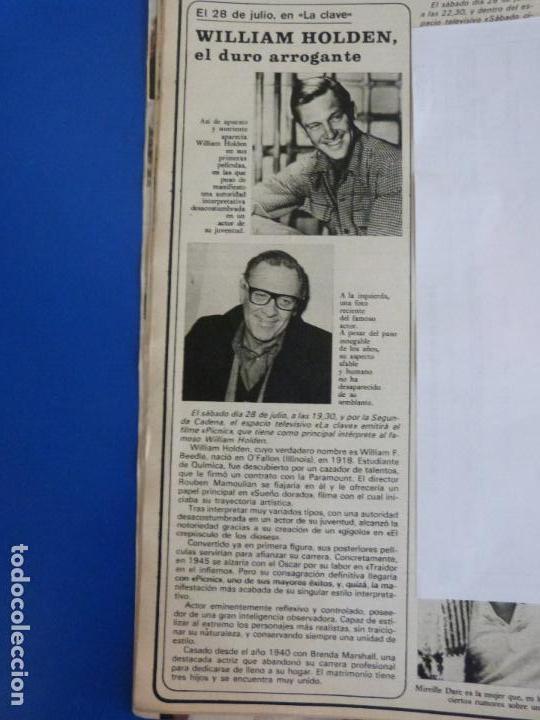 Coleccionismo de Revistas y Peri&oacute;dicos: RECORTE REPORTAJE CLIPPING DE WILLIAM HOLDEN REVISTA SEMANA N&ordm; 2058 PAG 14