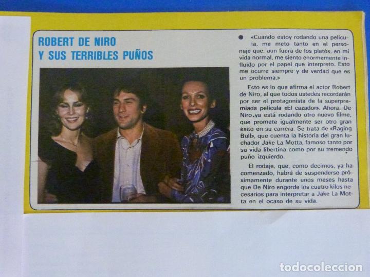 Coleccionismo de Revistas y Peri&oacute;dicos: RECORTE REPORTAJE CLIPPING DE ROBERT DE NIRO TORO SALVAJE REVISTA SEMANA N&ordm; 2058 PAG 55