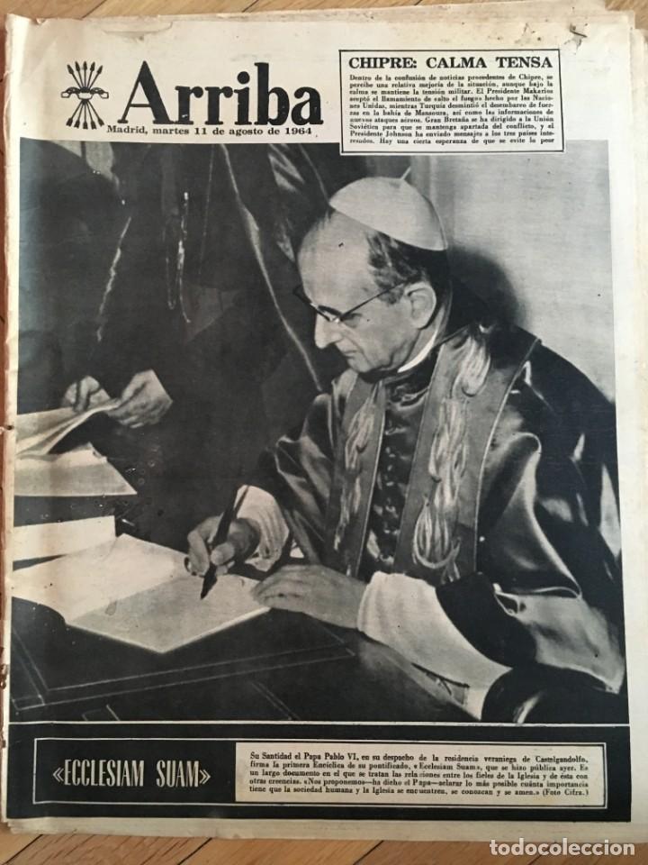 Sammeln von Zeitschriften und Zeitungen: ARRIBA (11-8-64) TURQUIA CHIPRE Y LA ONU GENERAL MAGBUD DESCENSO DEL SELLA VALENTINA CORTESE