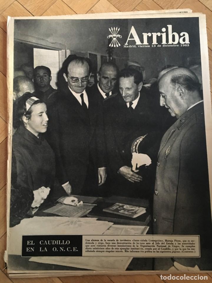 Sammeln von Zeitschriften und Zeitungen: ARRIBA (13-12-63) BODAS DE PLATA DE LA ONCE O.N.C.E. BARCELONA HAMBURGO CERVEZAS EL AGUILA