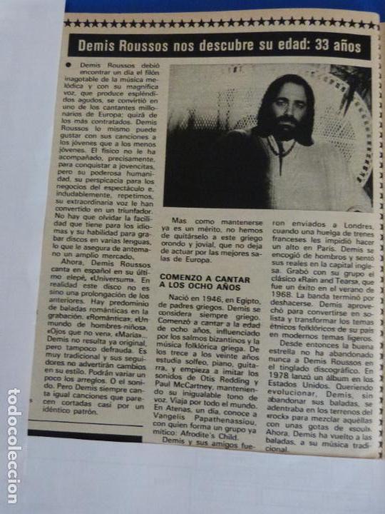 Coleccionismo de Revistas y Peri&oacute;dicos: RECORTE REPORTAJE CLIPPING DE DEMIS ROUSSOS REVISTA SEMANA N&ordm; 2057 PAG 70