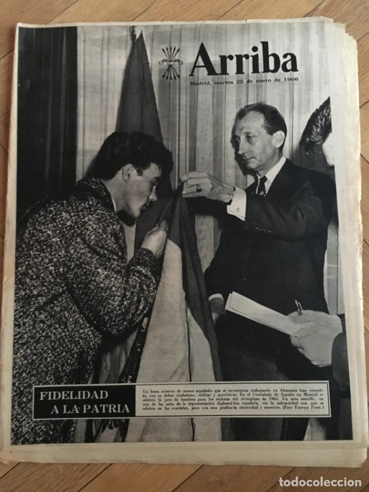 Coleccionismo de revistas y peri&oacute;dicos: ARRIBA (25-1-66) INAUGURACION PARADOR AIGUABLAVA CIBELES MINERVA TORO ZAMORA ARANJUEZ LUGO
