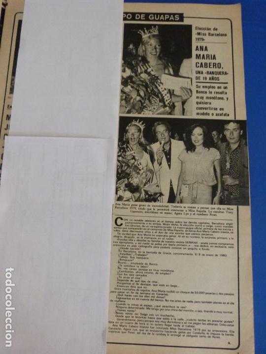 Coleccionismo de Revistas y Peri&oacute;dicos: RECORTE REPORTAJE CLIPPING DE ANA MARIA CABERO MISS BARCELONA 1979 REVISTA SEMANA N&ordm; 2056 PAG 7