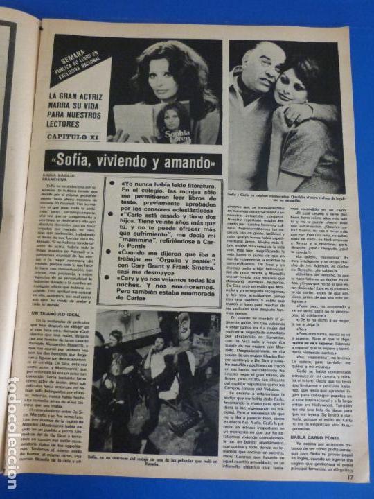 Coleccionismo de Revistas y Peri&oacute;dicos: RECORTE REPORTAJE CLIPPING DE SOFIA LOREN CAPITULO XI REVISTA SEMANA N&ordm; 2056 PAG 17-19