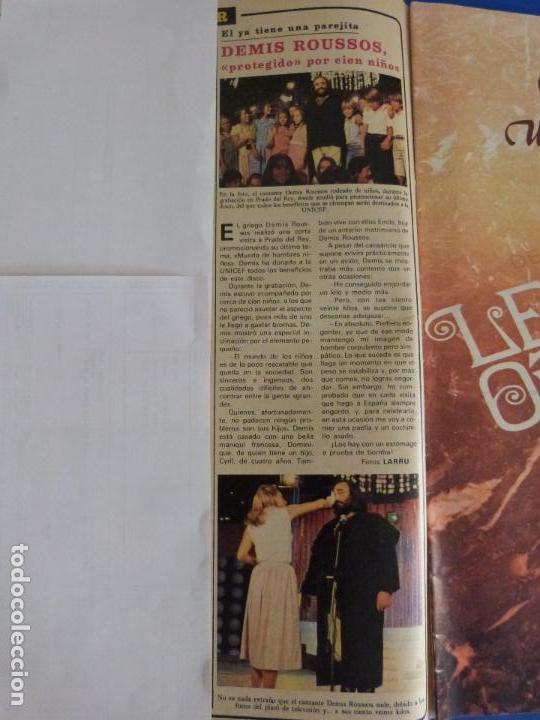 Coleccionismo de Revistas y Peri&oacute;dicos: RECORTE REPORTAJE CLIPPING DE DEMIS ROUSSOS REVISTA SEMANA N&ordm; 2056 PAG 28