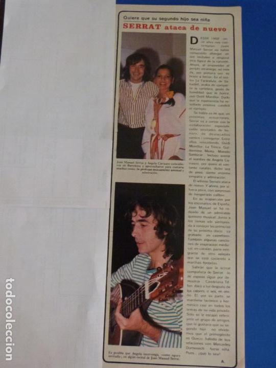 Coleccionismo de Revistas y Peri&oacute;dicos: RECORTE REPORTAJE CLIPPING DE JOAN MANUEL SERRAT REVISTA SEMANA N&ordm; 2056 PAG 45