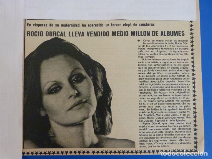 Coleccionismo de Revistas y Peri&oacute;dicos: RECORTE REPORTAJE CLIPPING DE ROCIO DURCAL REVISTA SEMANA N&ordm; 2056 PAG 71