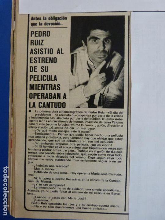 Coleccionismo de Revistas y Peri&oacute;dicos: RECORTE REPORTAJE CLIPPING DE PEDRO RUIZ EL DIA DEL PRESIDENTE REVISTA SEMANA N&ordm; 2056 PAG 74