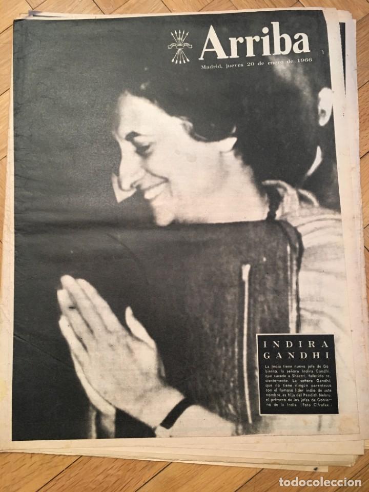 Coleccionismo de revistas y peri&oacute;dicos: ARRIBA (20-1-66) INDIRA GANDI PAMPLONA AV. CIUDAD DE BARCELONA ESTACION ESPACIAL ROBLEDO CHAVELA