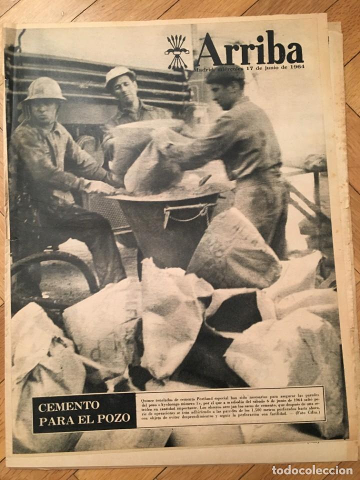 Coleccionismo de revistas y peri&oacute;dicos: ARRIBA (17-6-64) LOS CHARROS LUIS DEL SOL SUAREZ SAN SEBASTIAN LA CONCHA ESPA&Ntilde;A HUNGRIA FUTBOL