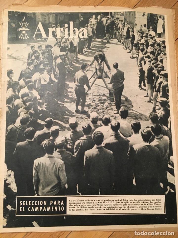 Sammeln von Zeitschriften und Zeitungen: ARRIBA (11-4-64) MILICIA ZARAGOZA NUEVA YORK GRAN VIA MADRID
