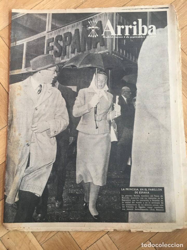 Sammeln von Zeitschriften und Zeitungen: ARRIBA(4-9-55)PRINCESA BEATRIZ DIOR GREGORIO SANCHEZ VIAJE LA LUNA EXPO EL BIERZO OVIEDO BILBAO