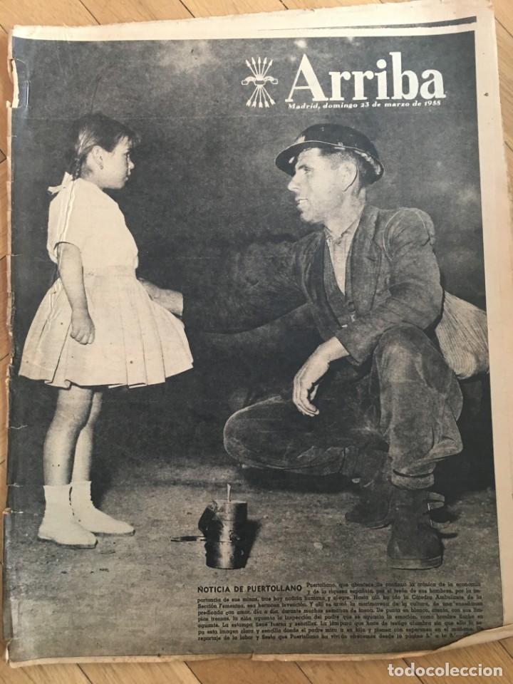 Sammeln von Zeitschriften und Zeitungen: ARRIBA (23-3-58) MINEROS PUERTOLLANO ISLA DE MADEIRA ZAMORA PLAN JAEN ATLETICO MADRID SEVILLA