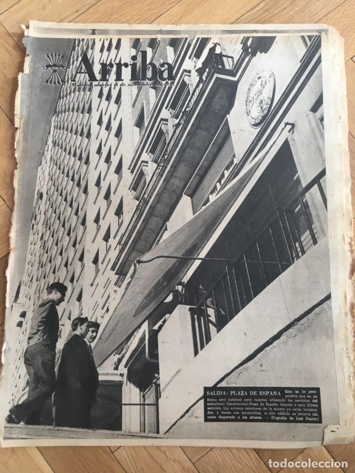 Sammeln von Zeitschriften und Zeitungen: ARRIBA(11-11-58)PLAZA ESPA&Ntilde;A INAUGURACION ESTABLECIMIENTOS ALVAREZ GRANADA LOGRO&Ntilde;O CAPITAN CORTES