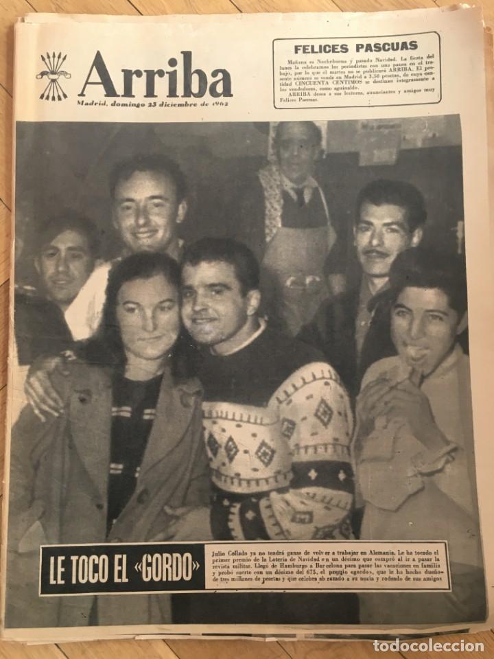 Sammeln von Zeitschriften und Zeitungen: ARRIBA (23-12-62) EL GORDO DE NAVIDAD REAL MADRID OSASUNA
