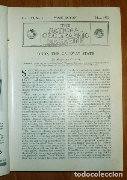 Colecionismo de Revistas e Jornais: NATIONAL GEOGRAPHIC MAGAZINE. 1932. Vol. LXI, N&ordm; 5 ; May, 1932 ; Vol. LXII, N&ordm; 1 ; July 1932