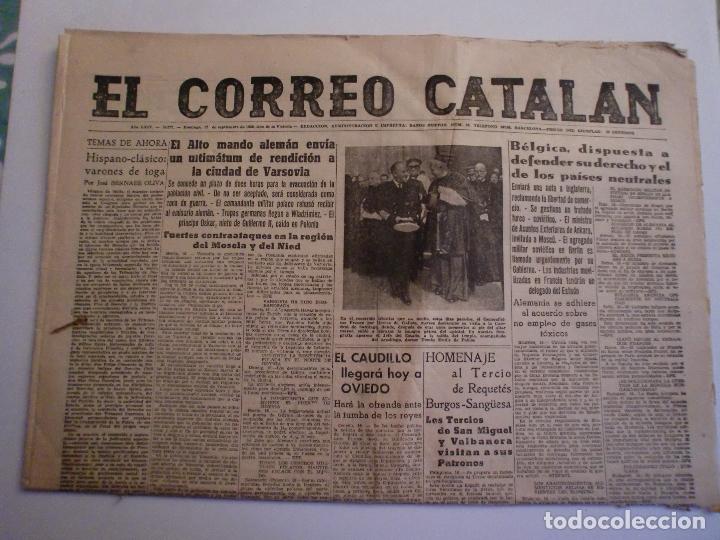 Collection Magazines and Newspapers: EL CORREO CATAL&Aacute;N 17/09/1939 ULTIMATUM DE ALEMANIA A VARSOVIA  ABASTECIMIENTO D BARCELONA  TORELL&Oacute;