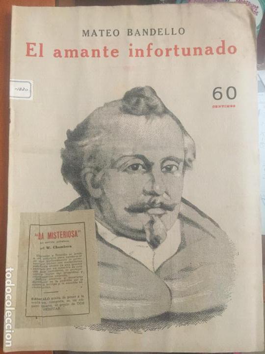 Collezionismo di Riviste e Giornali: NOVELAS Y CUENTOS, EL AMANTE INFORTUNADO, MATEO BANDELLO.