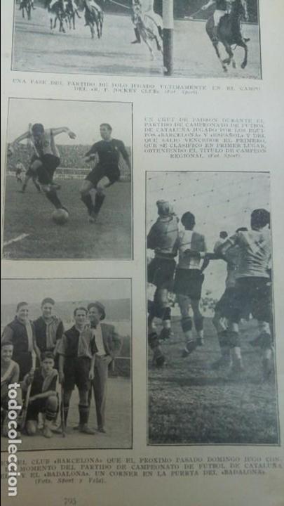 Coleccionismo de revistas y peri&oacute;dicos: PARTIDO DE FUTBO BARCELONA-ESPA&Ntilde;OL / SABADELL -BADALONA / EQUIPO BARCELONA HOCKEY HOJA 1930