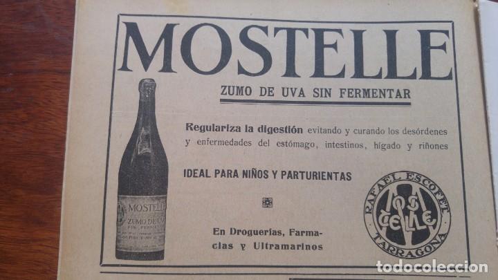 Collezionismo di Riviste e Giornali: MOSTELLE ZUMO DE UVA SIN FERMENTAR RAFAEL ESCOFET TARRAGONA HOJA REVISTA A&Ntilde;O 1926