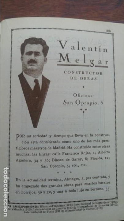 Colecionismo de Revistas e Jornais: VALENTIN MELGAR CONSTRUCTOR DE OBRAS MADRID HOJA A&Ntilde;O 1929