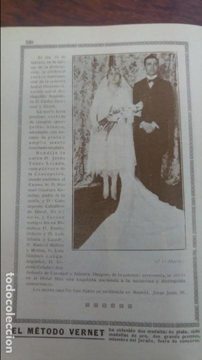 Coleccionismo de revistas y peri&oacute;dicos: BODA CARLOS DEMMER Y ISABEL GIMENEZ G.LEONES MADRID ALTA SOCIEDAD MADRILE&Ntilde;A HOJA REVISTA A&Ntilde;O 1928