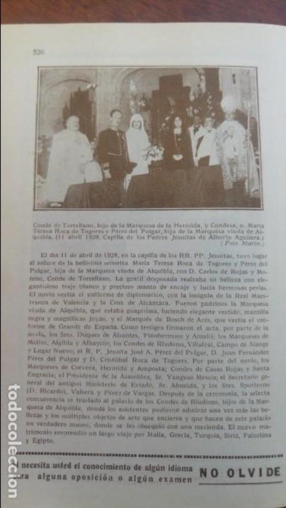 Collezionismo di Riviste e Giornali: BODA CONDE DE TORRELLANOS MARIA TERESA ROCA DE TOGORES ALTA SOCIEDAD MADRILE&Ntilde;A.HOJA REVISTA A&Ntilde;O 1928